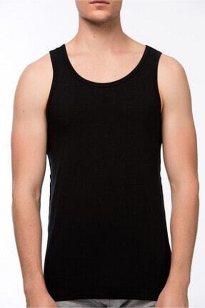 Dagi Men's Black 2-Piece Undershirt