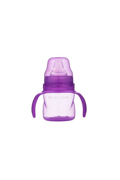 Mamajoo Sippy-Free Educational Cup with Handle, 160 Ml, Purple, 6 Months, 1 Piece