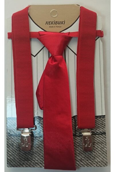 NEKİBUKİ 1-9 Yaş Pantolon Askı Kravat Seti