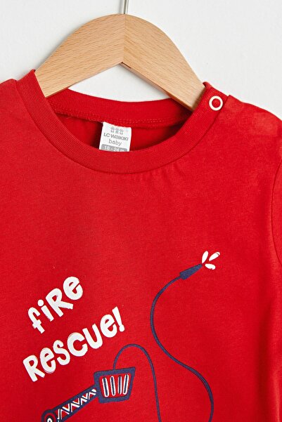 LC Waikiki Baby Boy Red Csg Bottom-Top Set