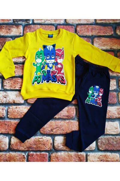 Generic Brand Unisex dečija žuta pidžama set