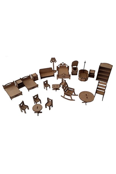 tsddekorasyon Tsd Dekorasyon 96 Parça Barbie Evi Mobilya Seti