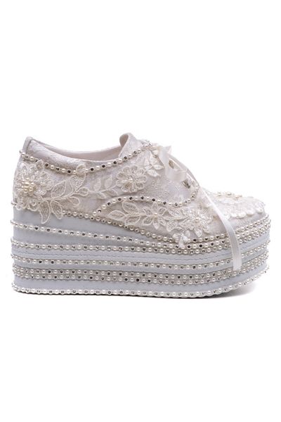 Ayakkabı Tutkusu Stilo ® Bridal Shoes Wedge Heel 8cm