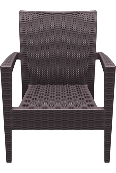 Siesta Rattan Miami Tekli Koltuk Kahve