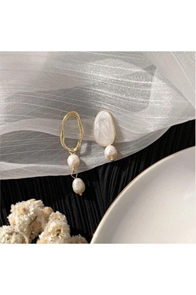 AKCstore Ay Taşı Gold Küpe