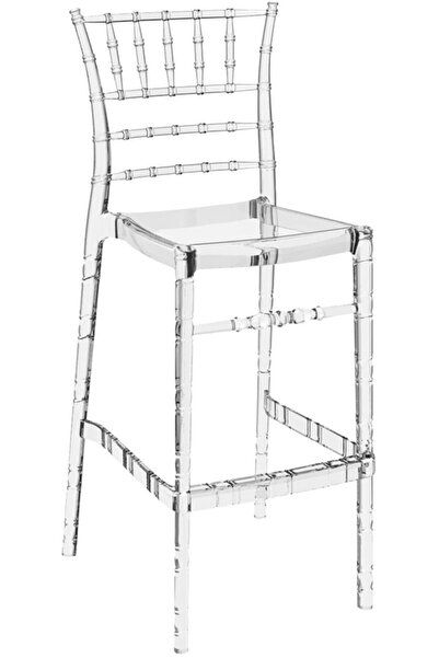 Siesta Chıavarı Bar Sandalyesi 75cm Sandalye Şeffaf Transparan
