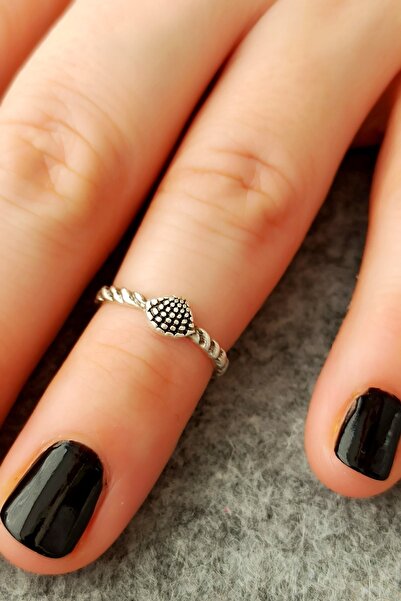 Fildişi Aksesuar Antik Gümüş Kaplama Istiridye Şekilli El Yapımı Ayarlanabili...