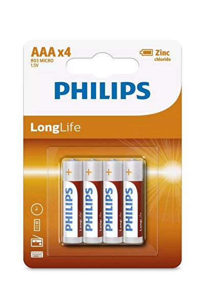 Philips LongLife Çinko AAA X4