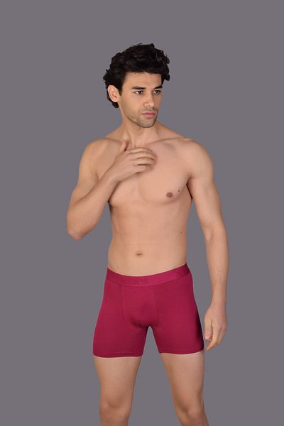 COTBOXER Men's Lycra Boxers - Solfej 2 Pack, Burgundy Turquoise