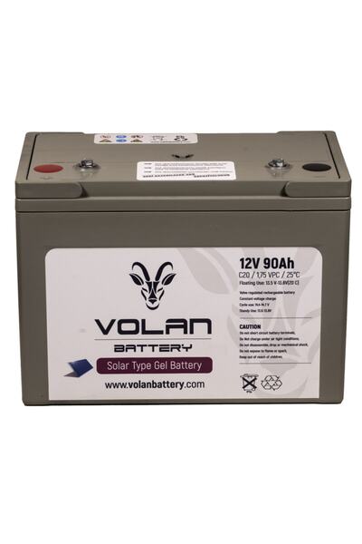 Genel Markalar Volan Akü 12 Volt 90 Amper Solar Jel Akü