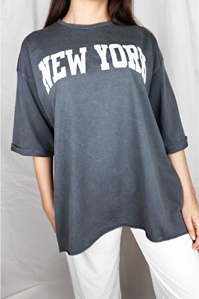 AS Anita Store Women's Gray - Stone Wash Oversize T-shirt