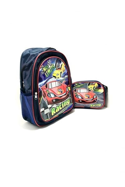 Mikro Boy's Bag Racing Lunch Box with Gift