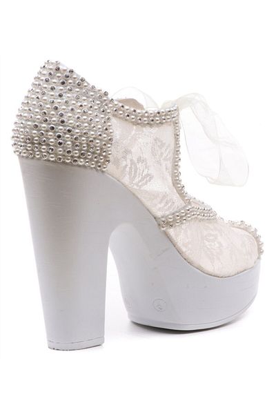 Ayakkabı Tutkusu Stilo ® Heeled Bridal Shoes White Sole