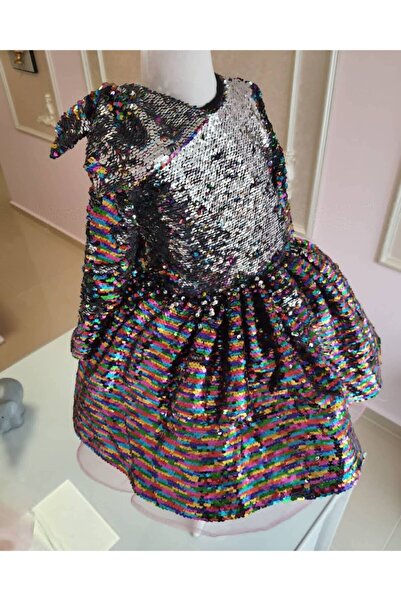 Tozpembebaby فستان أطفال مزين بالترتر