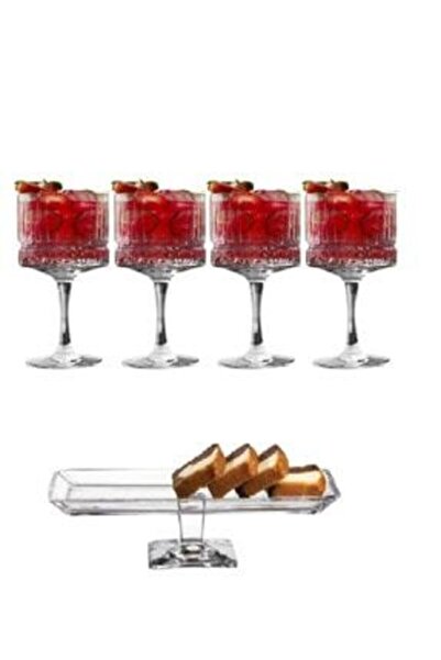 Paşabahçe Elysıa 5 Parça Sunumluk Set + Ayaklı Nude Baton Md45253698
