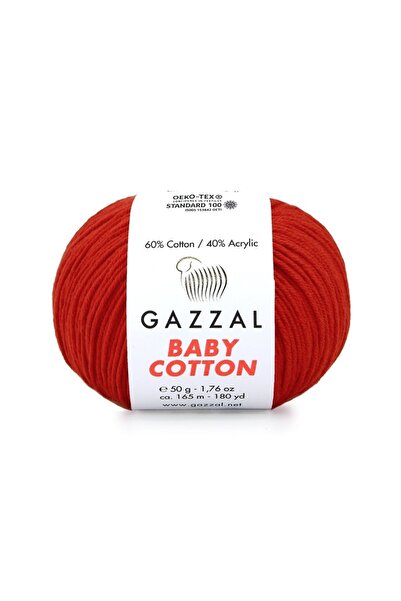 Gazzal Baby Cotton Amigurumi Örgü İpi - %60 Pamuk, 50gr, 165m -3443