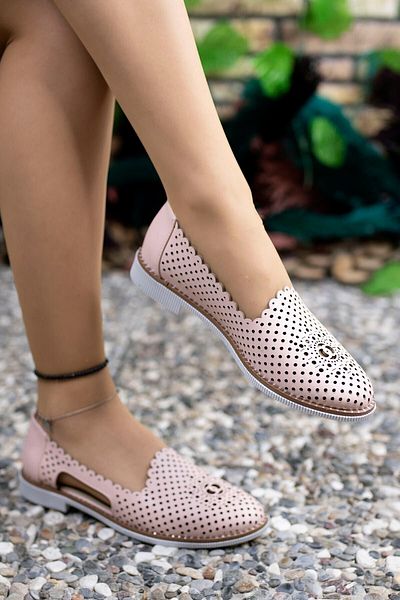 Riccon Puderfarbene Freizeitschuhe für Damen0012503