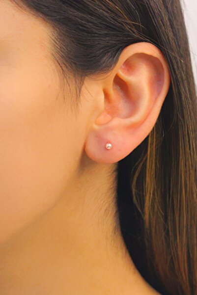 Midyat Nurtaş Gümüş Top Model Bayan Gümüş Küpe 201014993