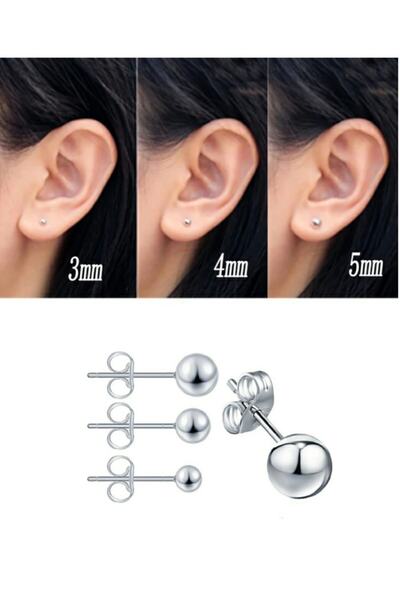 TakıConcept Çelik Paslanmaz Kararmaz Top Küpe