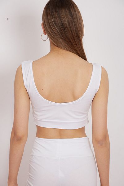 Eazy Co Tricou alb de bază pentru femei