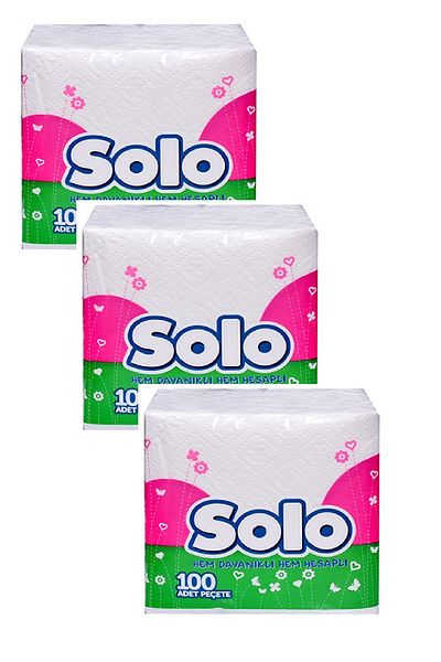 Solo 100 Napkins - X 3 Pieces