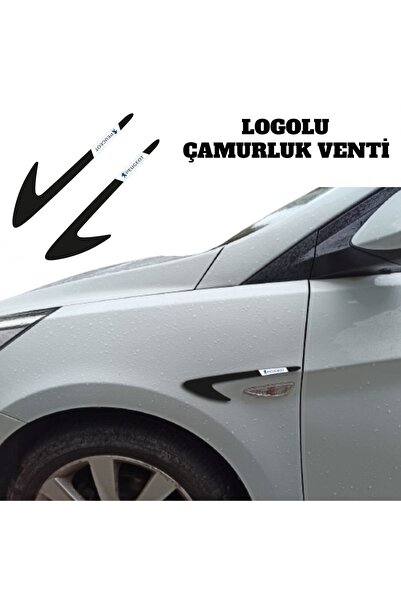 Otoaksefuar Peugeot 301 Çamurluk Venti (sağ - Sol) Parlak Siyah (logolu)