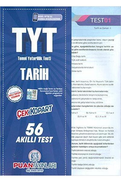 Puan Yayınları Puan Tyt Tarih Çek Kopar Yaprak Test