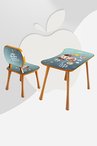 Popcorn Kids Apple Space Sandalyeli Aktivite Masa Seti (2-5 Yaş)