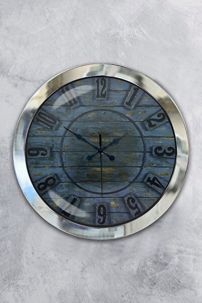 Platin Saat هدية ساعة حائط ريترو معدنية من الكروم مقاس 36 سم