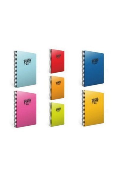 Gıpta Spiral Notebook Punto Plastic Cover Lined 40 Sheets A4 6530 (Pack of 12)