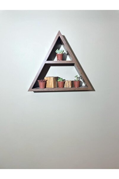 YLC HOME DEKOR Mdf Lam Dekoratif Üçgen Duvar Rafı