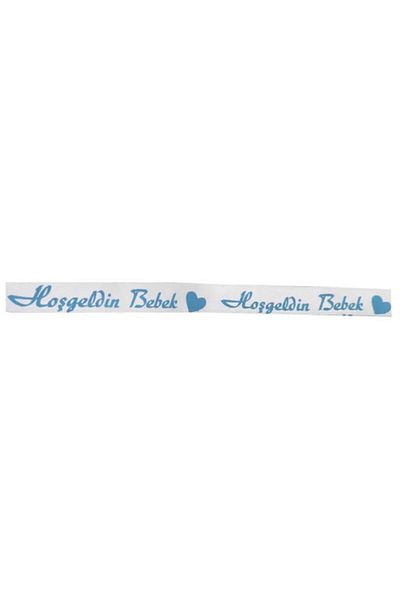 Hayaller Dükkanı Κορδέλα καλωσορίσματος μωρού 10 Mt Blue Satin - PK