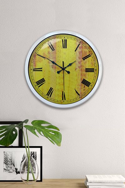 Kasva Concept Gift 40 cm White Metal Vintage Design Wall Clock