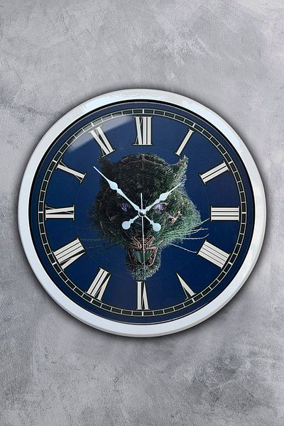 Kasva Concept 40 cm White Metal Wild Nature Wall Clock