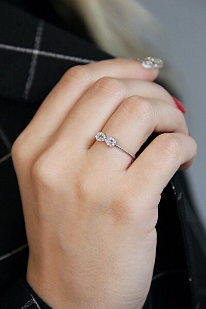 Argentum Concept 925 Ayar Gümüş Sonsuzluk Sembolü Burma Yüzük - Y023001