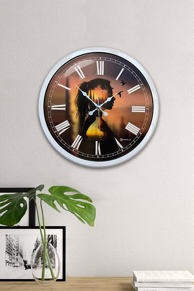 Kasva Concept Gift 40 cm White Metal Naturalism Wall Clock