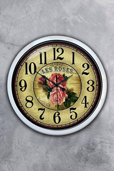 Kasva Concept هدية ساعة حائط معدنية بيضاء مقاس 40 سم