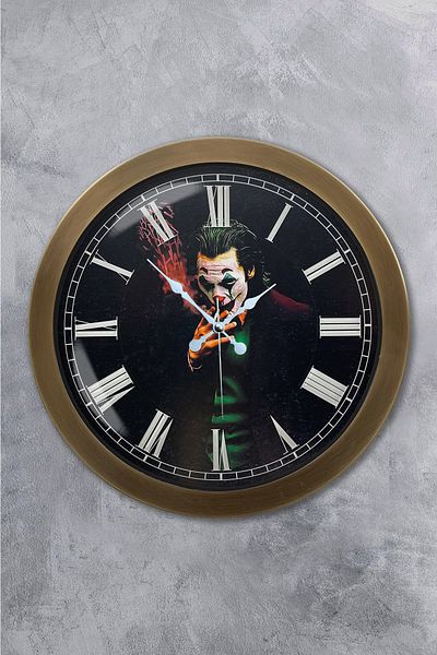 Kasva Concept 36 cm Tumbled Metal Joker Wall Clock