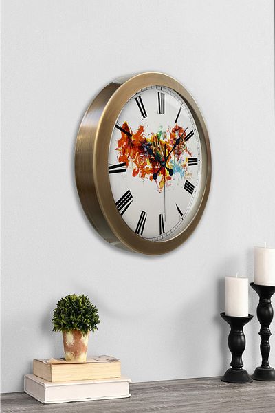Kasva Concept Gift 36 cm Antique Metal Gun Wall Clock