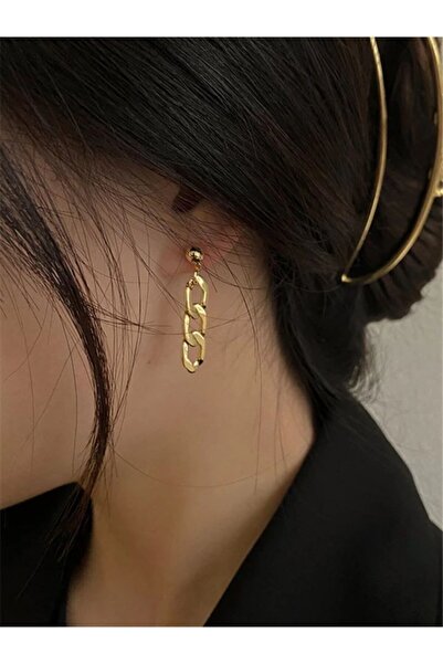 AKCstore Zincir Gold Küpe