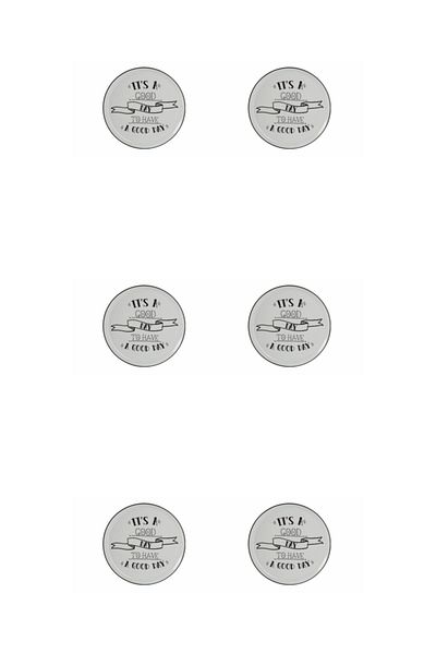 Porland Be Happy Flat Plate 20cm Set of 6