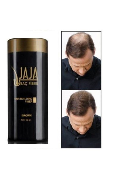 Jaja Koyu Kahve Dark Brown Saç Fiberi Topik | 50 gr & Doğal Görünüm Desteği