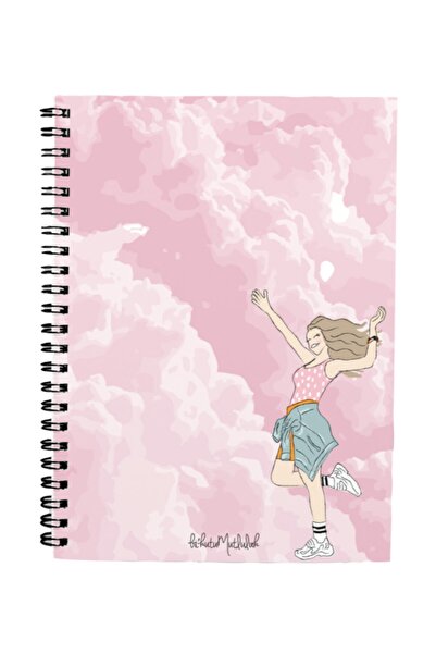Bikutumutluluk Gift - N055 A5 Design Spiral Notebook - Pink Dreams