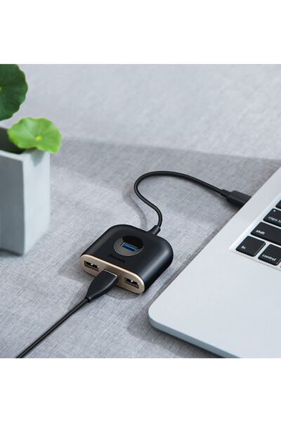 Baseus 1mt 4in1 Usb Hub Adaptör Usb3.0 To Usb3.0*1 Usb2.0*3 Yüksek Hız Veri T...
