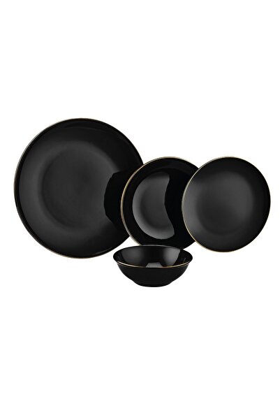 Bambum Naz 24 Parça Yemek Takımı - Siyah