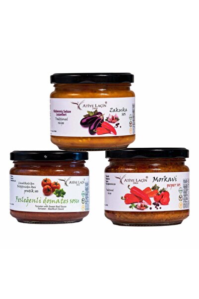 Atiye Laçin Gurme Sos Paketi 3'lü (%100 DOĞAL ,KATKI MADDESİ ,RENKLENDİRİCİ V...