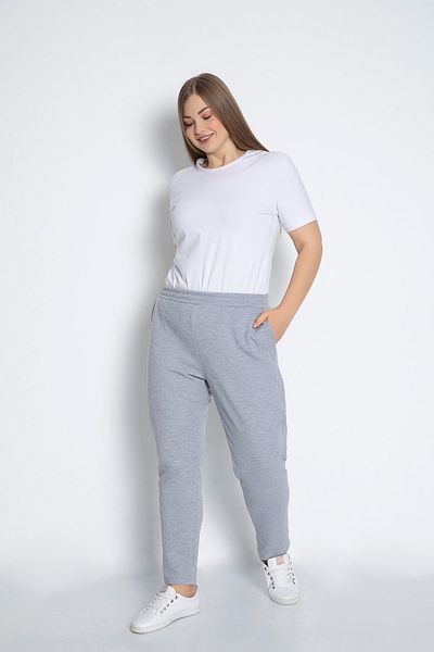 VISHENKA Women's Plus Size Relaxed Cut Gray Sweatpants with Pockets