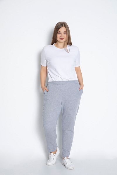 VISHENKA Women's Plus Size Relaxed Cut Gray Sweatpants with Pockets