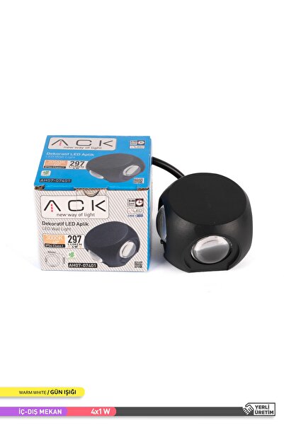 ACK 4w Çift Taraflı Led Duvar Aplik Iç Ve Dış Mekan Dekoratif Aydınlatma Bahçe Aydınlatması