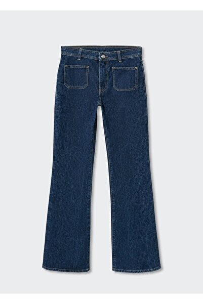 MANGO Woman Τζιν παντελόνι με φουσκωτό πόδι